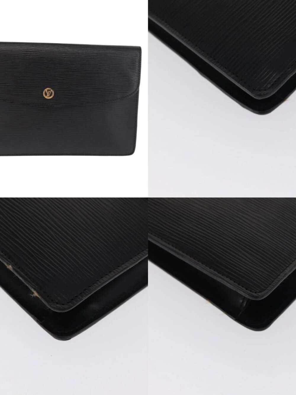 LOUIS VUITTON Epi Montaigne 27 Clutch Bag Black M52652 LV Auth 169888 - Picture 14 of 14